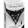Fetish Fantasy Series Leather Low-Rider Harness - Black - Varta Mayoreo