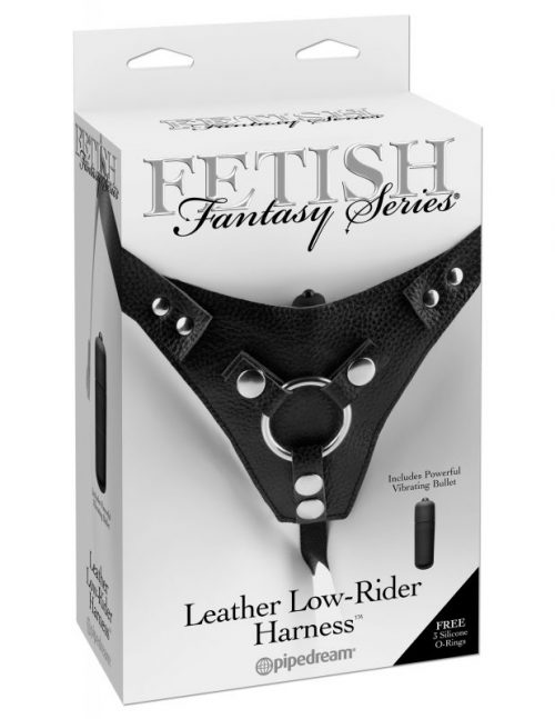 Fetish Fantasy Series Leather Low-Rider Harness – Black – Varta Mayoreo
