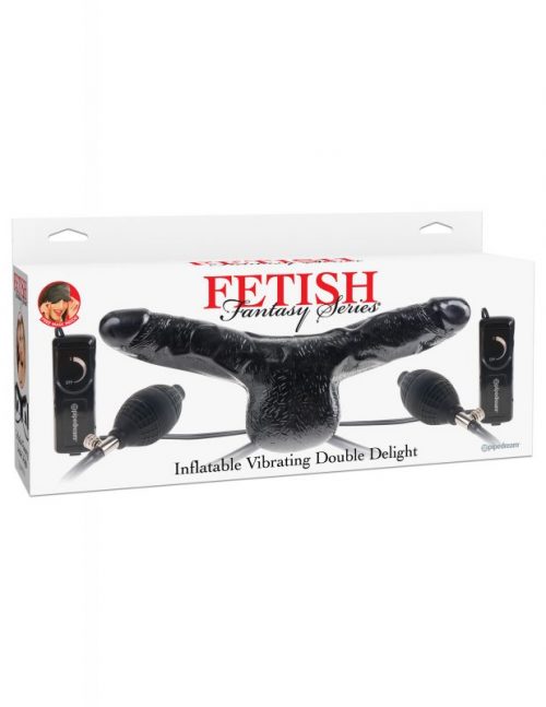 Fetish Fantasy Series Inflatable Vibrating Double Delight – Black – Varta Mayoreo