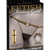 Fetish Fantasy Gold Vibrating Micro G-String Set - Black - Varta Mayoreo