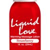 Liquid Love  1 Oz Warming Massage  Strawberry - Varta Mayoreo Sex Shop