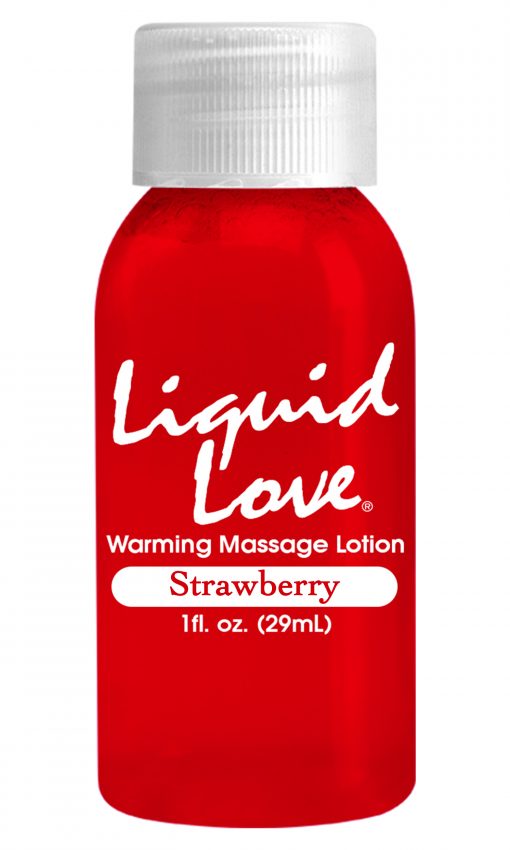 Liquid Love  1 Oz Warming Massage  Strawberry – Varta Mayoreo Sex Shop