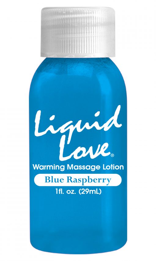 Liquid Love  1 Oz Warming Massage Lotion Blue Raspberry – Varta Mayoreo Sex Shop