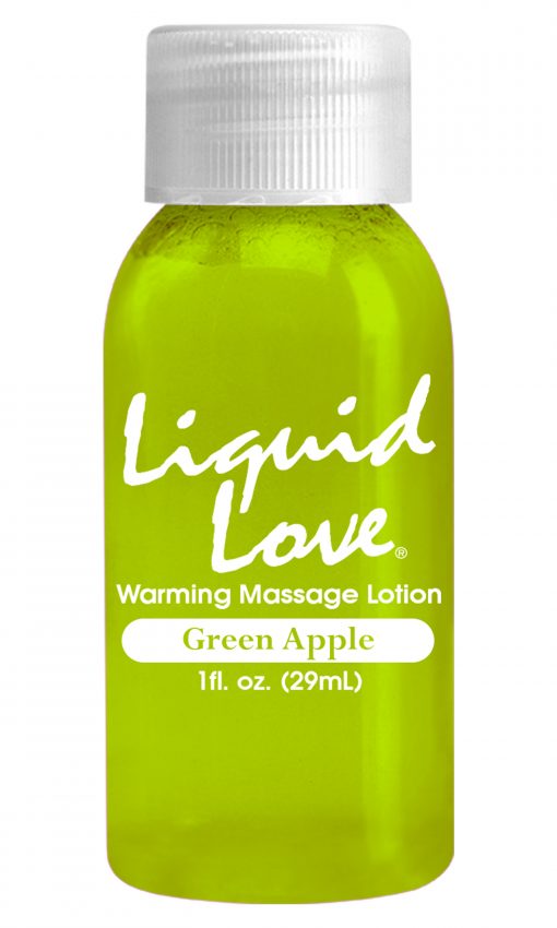 Liquid Love  1 Oz Warming Massage  Gren Apple – Varta Mayoreo Sex Shop