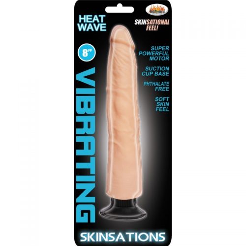 Skinsations-Heat Wave-Vibrating Flesh Style Dildo 8″ – Varta Mayoreo