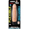 Skinsations Vibraflex Throb Flexible Skin Dildo 7" 12 Frequenceies - Varta Mayoreo