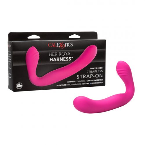 Rechargeable Silicone Love Rider Strapless Strap-On Pink