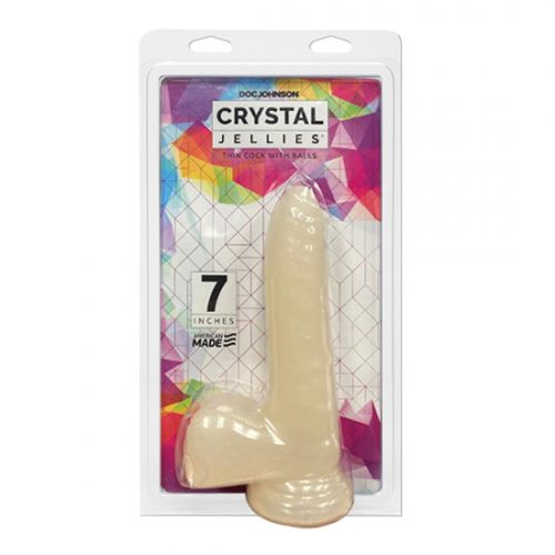 Crystal Jellies – 7″ Thin Cock With Balls – Clear_2