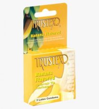 Trustex Flavored Lubricated Condoms - 3 Pack - PLATANO