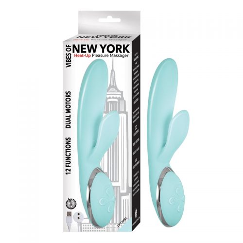 VIBES OF NEW YORK HEAT-UP PLEASURE MASSAGER-AQUA