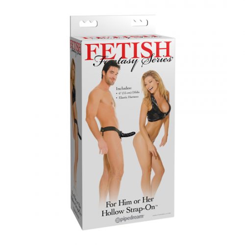 Fetish Fantasy Series For Him or Her Hollow Strap-On – Black
