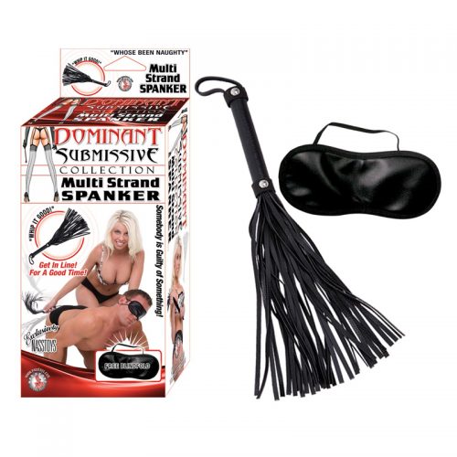 DOMINANT SUBMISSIVE MULTI STRAND SPANKER – BLACK