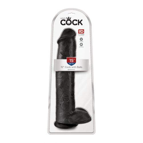 King Cock 15 Cock with Balls – Black_1