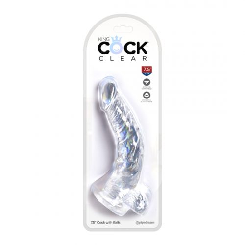 King Cock Clear 7.5 Cock with Balls_1