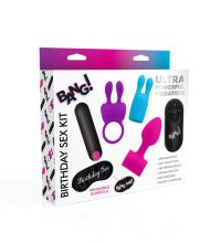 BG Birthday Sex Kit - C-Ring, Butt Plug, Rabbit Ears, Bullet, & Blindfold