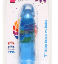 Lollicock 7 Inch Slim Stick w/Balls Berry Ice