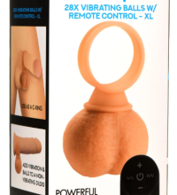 JOCK 28X Vibrating Realistic Balls w/ Remote 40mm