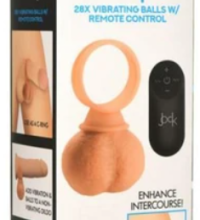 JOCK 28X Vibrating Realistic Balls w/ Remote 35mm