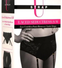 SU Laced Seductress S/M Lace Crotchless Panty Harness w/ Garter Straps