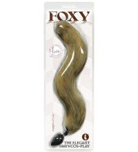 Foxy, Silicone Fox Tail, Butt Plug, Gold