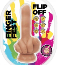 FINGER FEST- FLIP OFF DILDO- FLESH COLOR