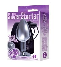 The 9's, The Silver Starter, Bejeweled Stainless Steel Plug, Violet