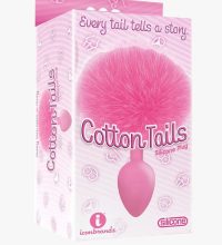 The 9's, Cottontails, Silicone Bunny Tail Butt Plug, Pink