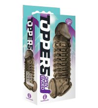 The 9's,Toppers Open Ended, Ribbed and Nubbed Penis Extender, Smoke