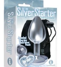 The 9's, The Silver Starter, Bejeweled Heart Stainless Steel Plug, Diamond
