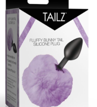 TZ Fluffy Bunny Tail Silicone Plug - Purple