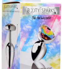 BS Rainbow Prism Heart Anal Plug - Small