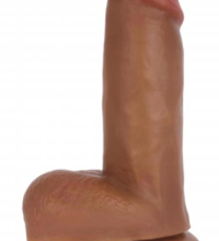 JOCK 6" Bareskin Dildo with Balls - Latte Dildo DG-09-0611-12