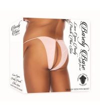 Lace open panty peach plus