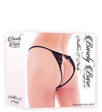 Buttless V panty, Black