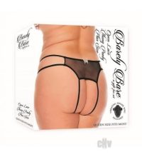 Open lace thong panty plus