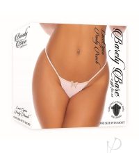 Lace open panty peach