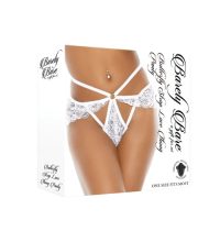 Strap Lace Thong Panty White
