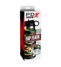 PDX Plus Fap Flask - Happy Camper Discreet Stroker - Camo - Frosted
