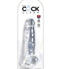 King Cock Clear 8" Cock with Balls