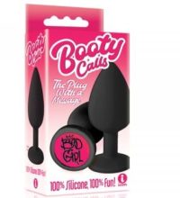 The 9's, Booty Calls, Silicone Butt Plug, Black, "Bad Girl"
