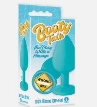 The 9's, Booty Calls, Silicone Butt Plug, Blue, "Wrong Wa