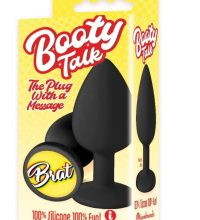 The 9's, Booty Calls, Silicone Butt Plug, Black, "Brat"